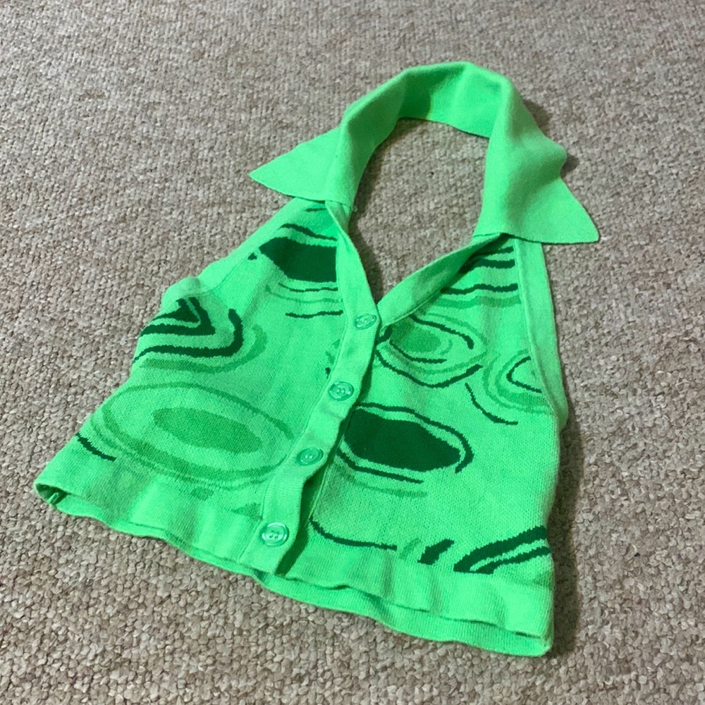 green halter top